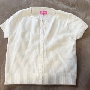 Edikted White Short Sleeve Cardigan